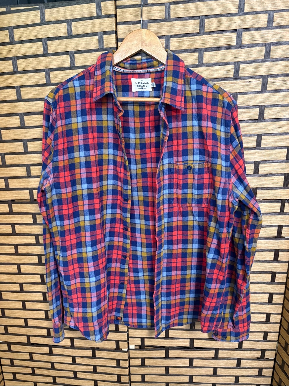 The normal brand plaid flannel size medium